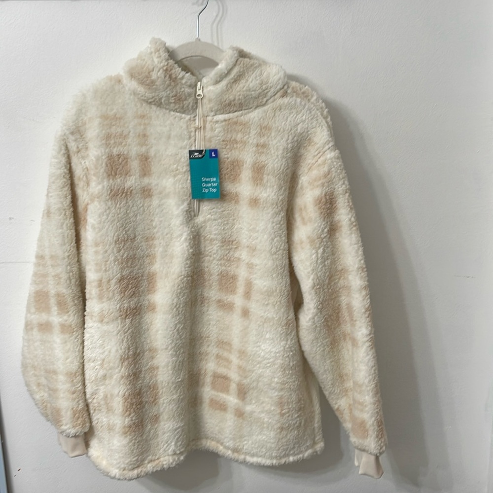 Quarter zip Sherpa pullover